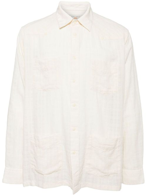 Checked-pattern shirt - Neutrals