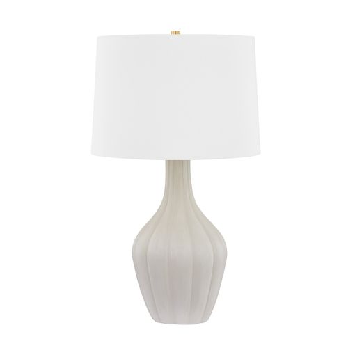 Aged Brass Ceramic Misty Morning Table Lamp from the Glendora Collection
