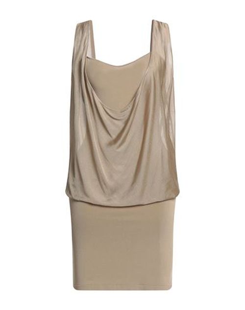 Woman Mini dress Beige Size 8 Rayon