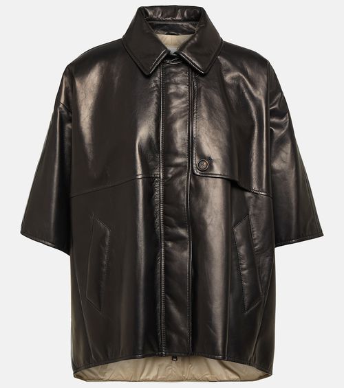 Leather overshirt