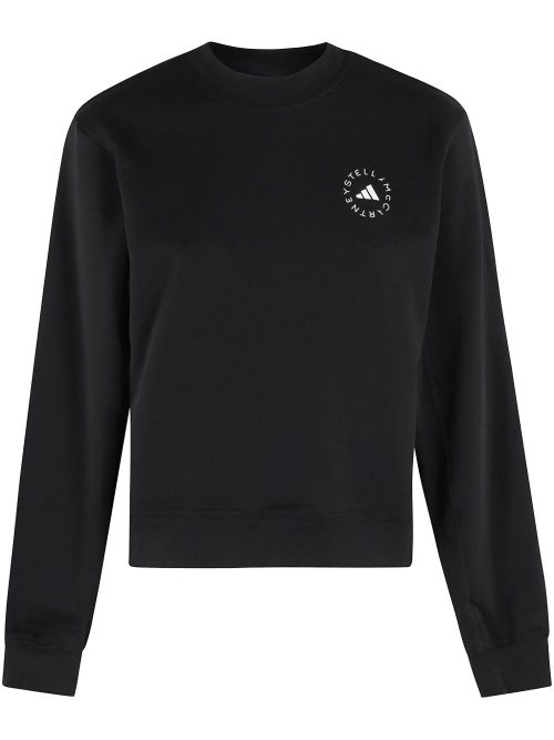 Logo-Print Cotton Sweatshirt — Black