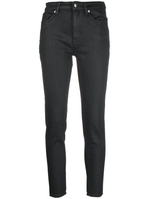 High-rise skinny-leg jeans - Black