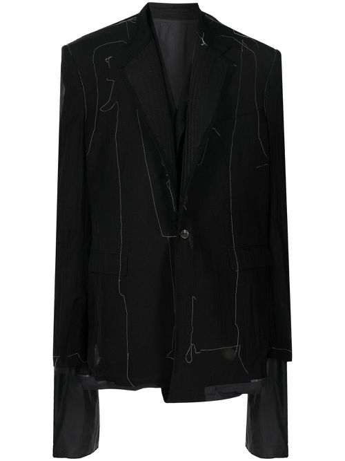 Reversible oversized blazer - Black
