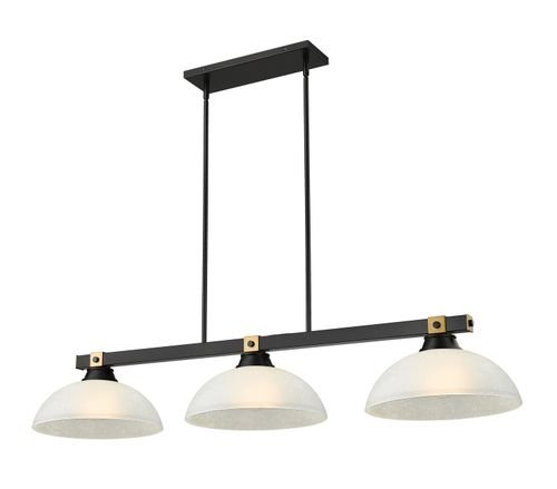 Matte Black Rubbed Brass Billiard from the Bronte Collection
