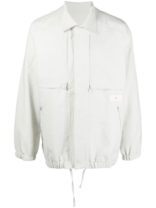 Concealed front-fastening jacket - Grey