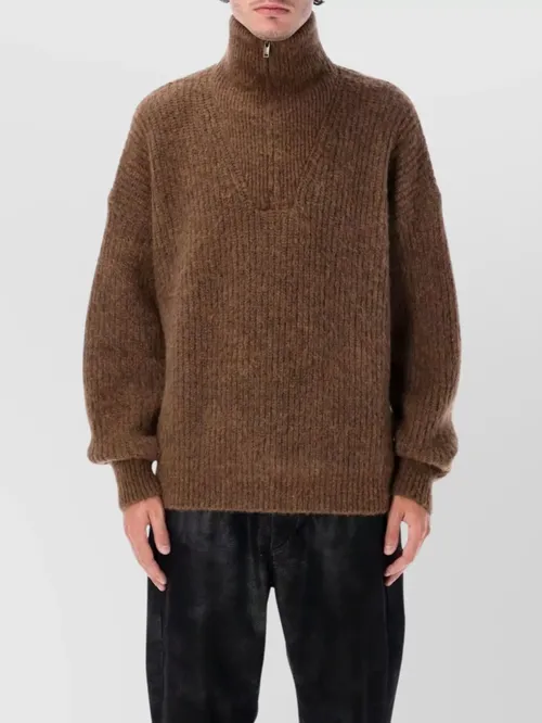 Isabel Marant - half zip sweater high collar
