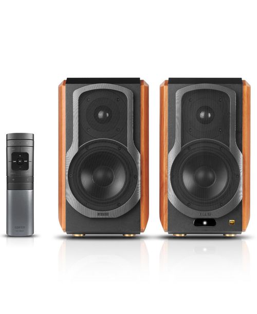 S1000w Wifi Audiophile Active Bookshelf 2.0 Speakers - Pair - Wood