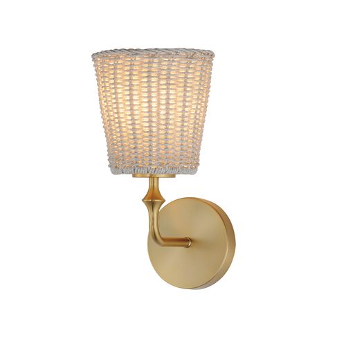 Natural Aged Brass Wall Sconce from the Baja Collection