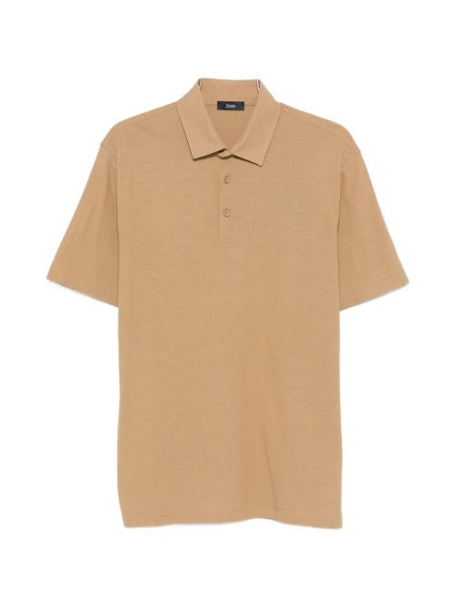 Cotton Polo Shirt — Beige
