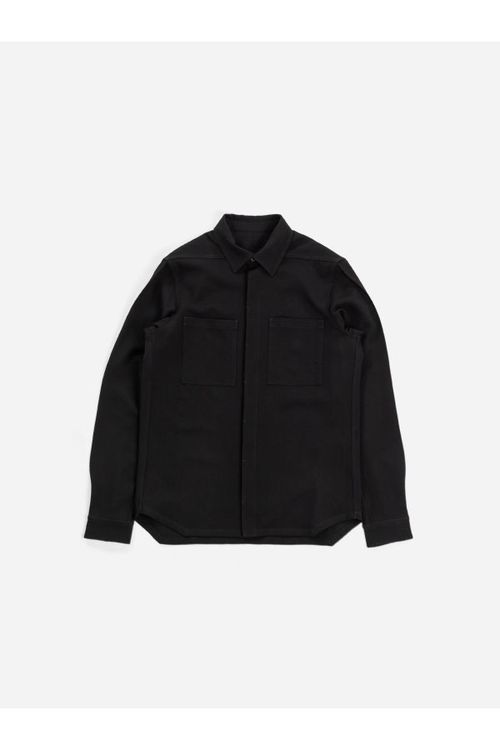 Patch Pocket Work Overshirt — Black