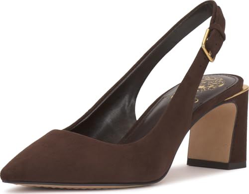 Vince Camuto Womens Hamden Buckle Slingback Pumps Deep Forest