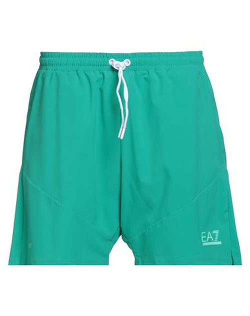 Man Shorts & Bermuda Shorts Turquoise Size M Polyester, Elastane