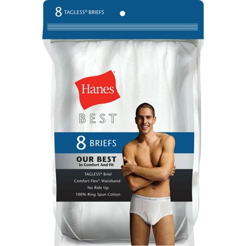Men's 8-Pack Best Brief - WHITE M:- White
