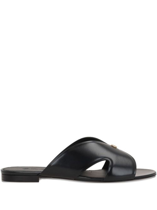 Loro Piana leather slides - Black