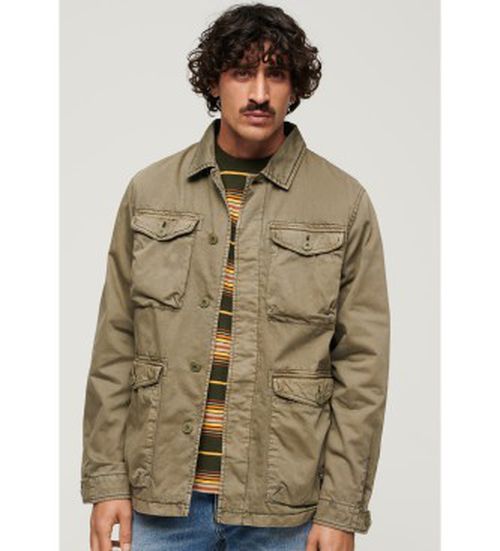 Superdry for man. M5011859A Lightweight military jacket M65 green (L), Casual, Cotton, Long sleeve