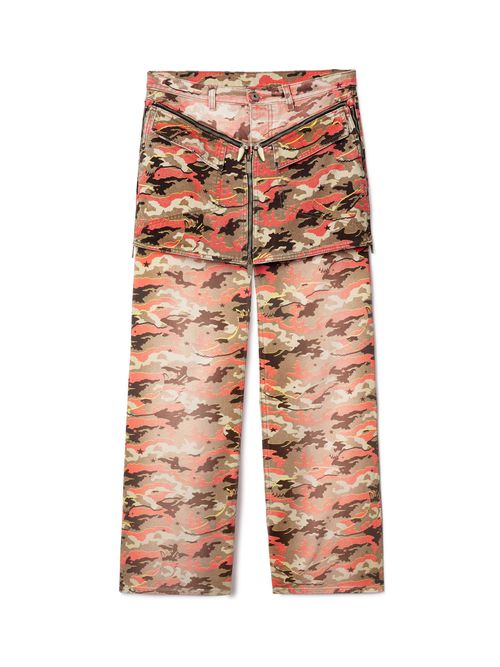 Orange Camo Zip Pants