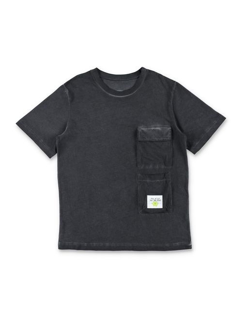 Girls Black Cotton T-Shirt