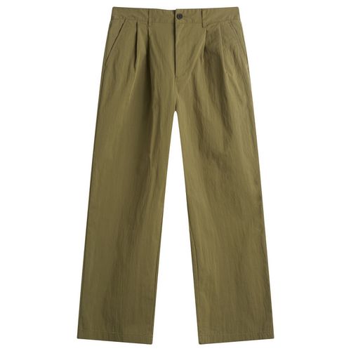 Men's Double Pleat Easy Pants in Olive