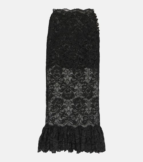 Lace midi skirt