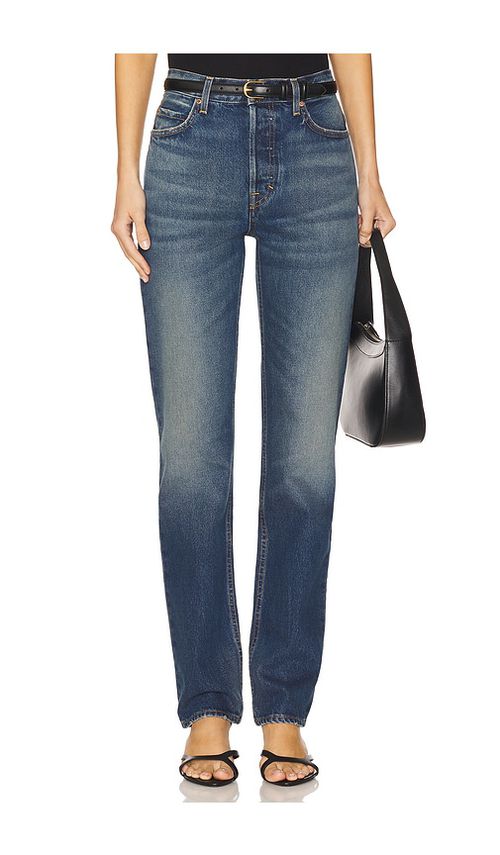 GRLFRND Walker Mid Rise Slim Jeans in Blue. -  30 also in 23, 24, 25, 26, 27, 28