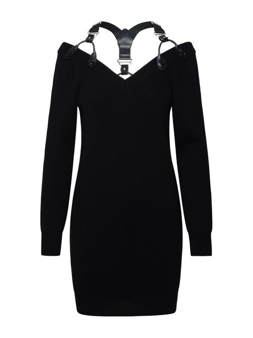 Black wool dress