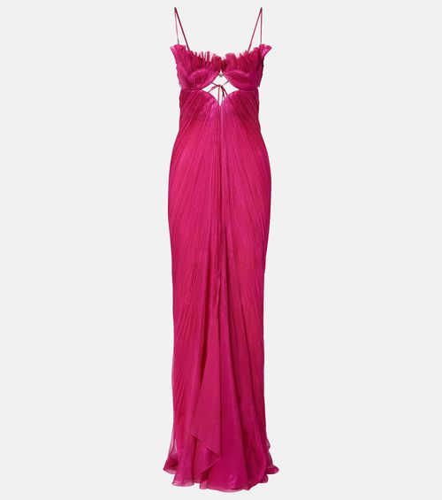 Lupita draped silk gown