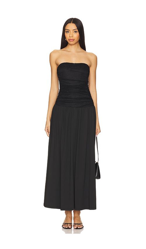 NIA KLEID SANTAL in Black. Größe XS. Also in L