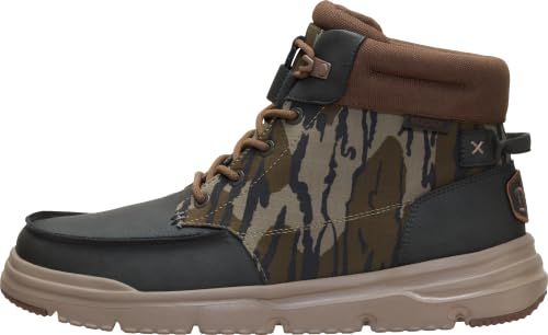HEYDUDE Men's Mossy Oak OBL Bradley II Boot, Camo Grey