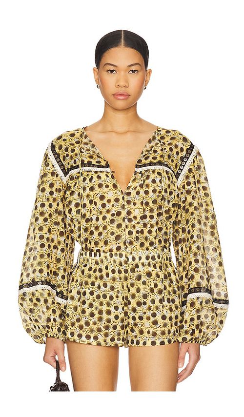 SIEDRES Nuya Blouse in Yellow.  42. Also in 36