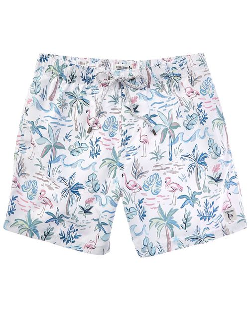 Mens Swim Shorts W/ Marker Palm Pri
