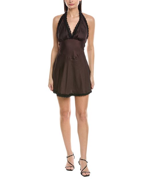 Halter Lace Mini Dress