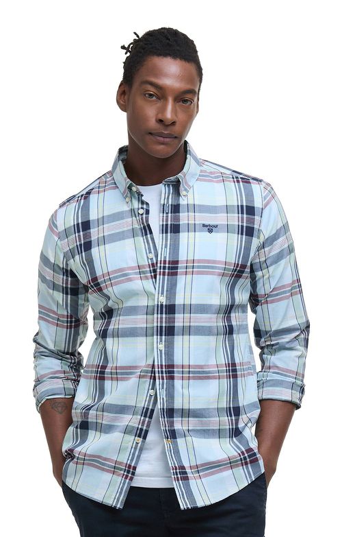 Men's Gabe Check Tailored Shirt, Sky