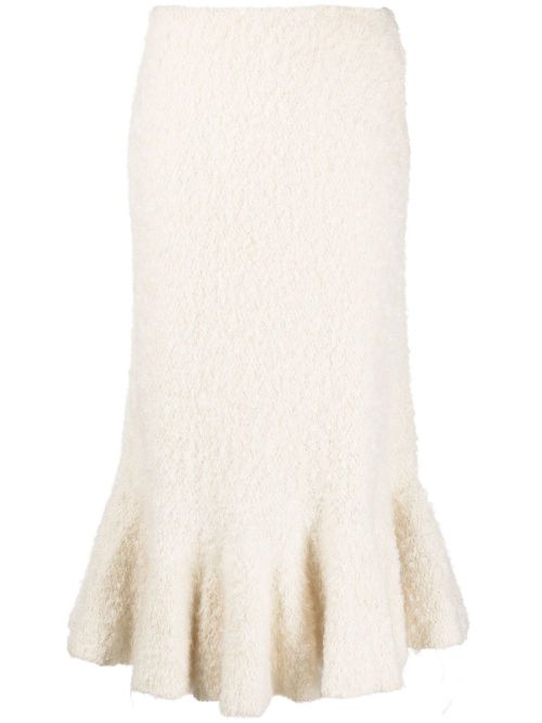 Pleated-hem skirt - Neutrals