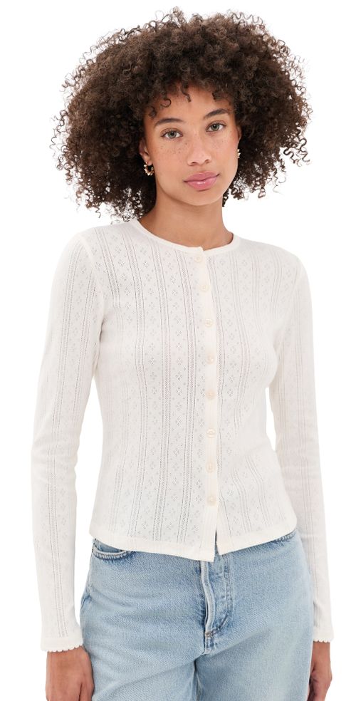 Stargazer Pointelle Cardigan Cloud Dancer