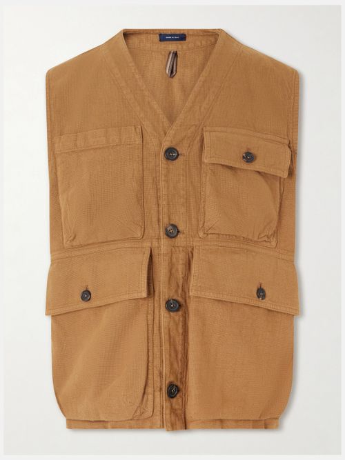 Cotton-Drill Utility Vest