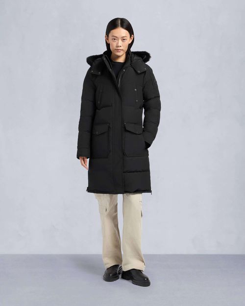 ONYX SHEARLING CAUSAPSCAL PARKA-Black / Black Shearling-L