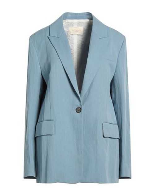 By Slowear Woman Blazer Slate blue Size 2 Lyocell, Linen