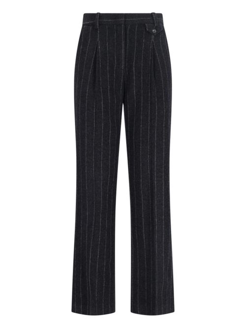 Wool-Blend Tailored Trousers with Viscose Lining