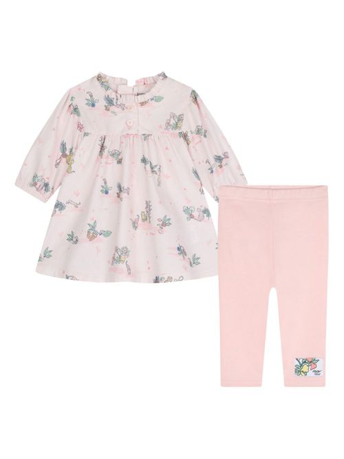 Floral-print trousers set - Pink