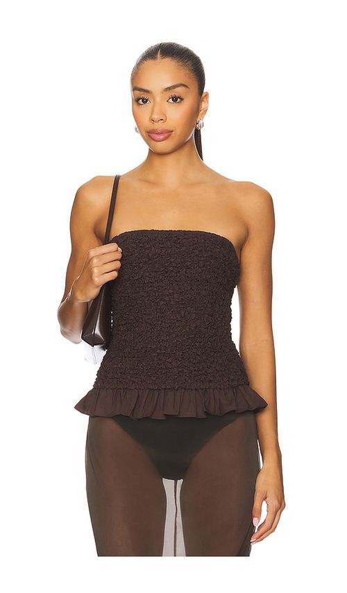 House of Harlow 1960 x REVOLVE Mila Top in Chocolate. XS. Also in L, M, S