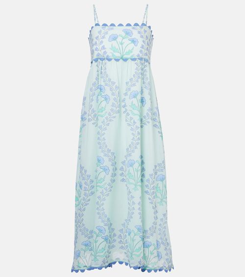 Floral cotton midi dress