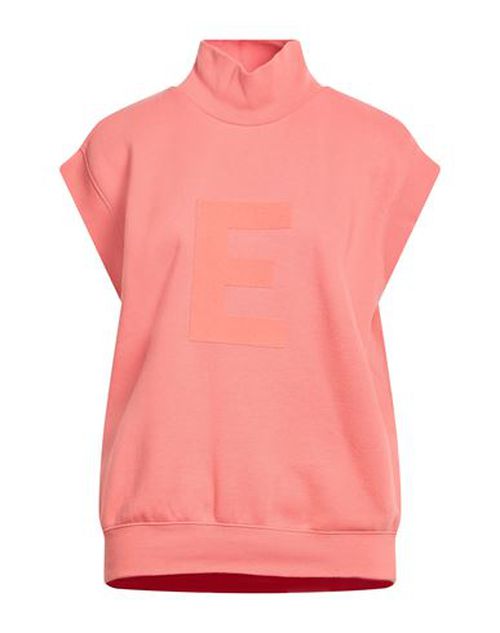 Woman Sweatshirt Salmon pink Size L Cotton, Polyester