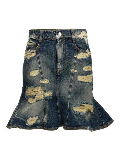 The Rip And Repair Straight Jean Skirt