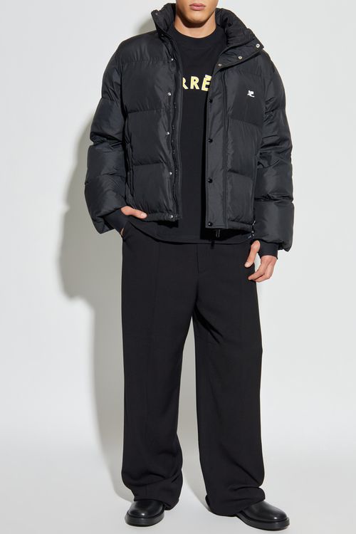 Insulated Jacket With Logo, Men's, Black