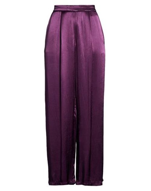 Woman Pants Dark purple Size M Viscose, Rayon