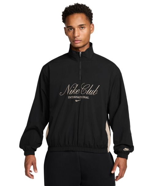 Men's Half-Zip Track Jacket - Black/Sanddrift