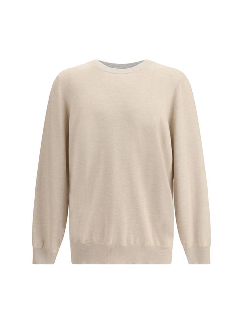 Cashmere Crew Neck Sweater — Beige