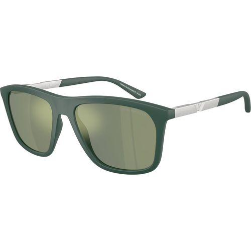 Emporio Armani Man Emporio Armani EA4237 61906R Sunglasses Injected Green Grey Squared Mirrored