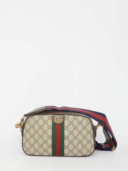Gucci Men's Ophidia Gg Ebony Small Shoulder Bag in Brown | 752591FACFW
