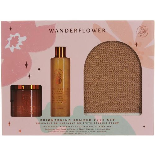 Wanderflower Women's Brightening Body Summer Prep Gift Set in Pink